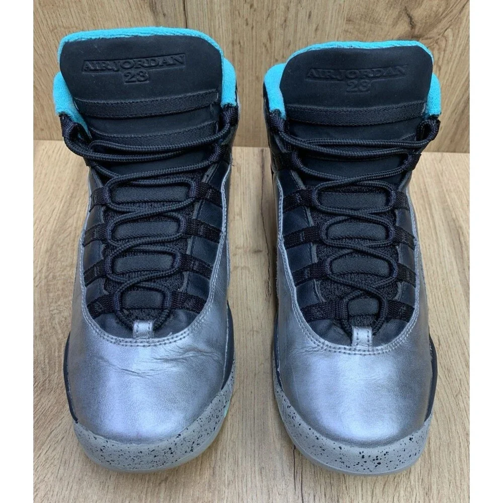 Air Jordan 10 Retro Lady Liberty GS 7Y Dust Black Teal 705179-045 2015